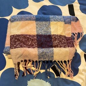 Warm long fuzzy scarf